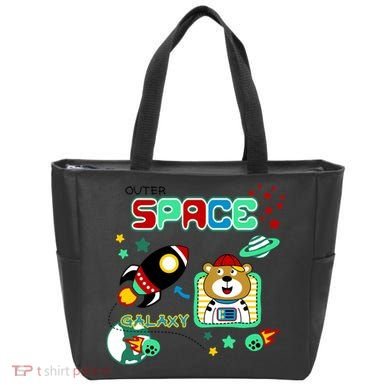 Outer Space Children's Illustration Tote Bag