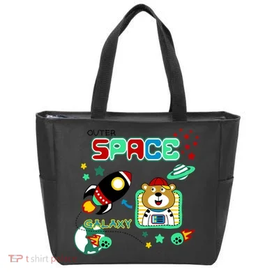 Outer Space Children's Illustration Tote Bag