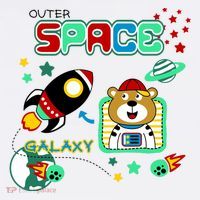 Outer Space Children's Illustration Garment-Dyed Sweatshirt thumb 2