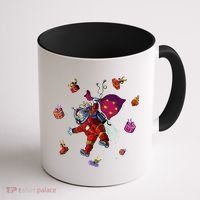 Outer Space Santa Christmas Astronaut  Coffee Mug thumb 1