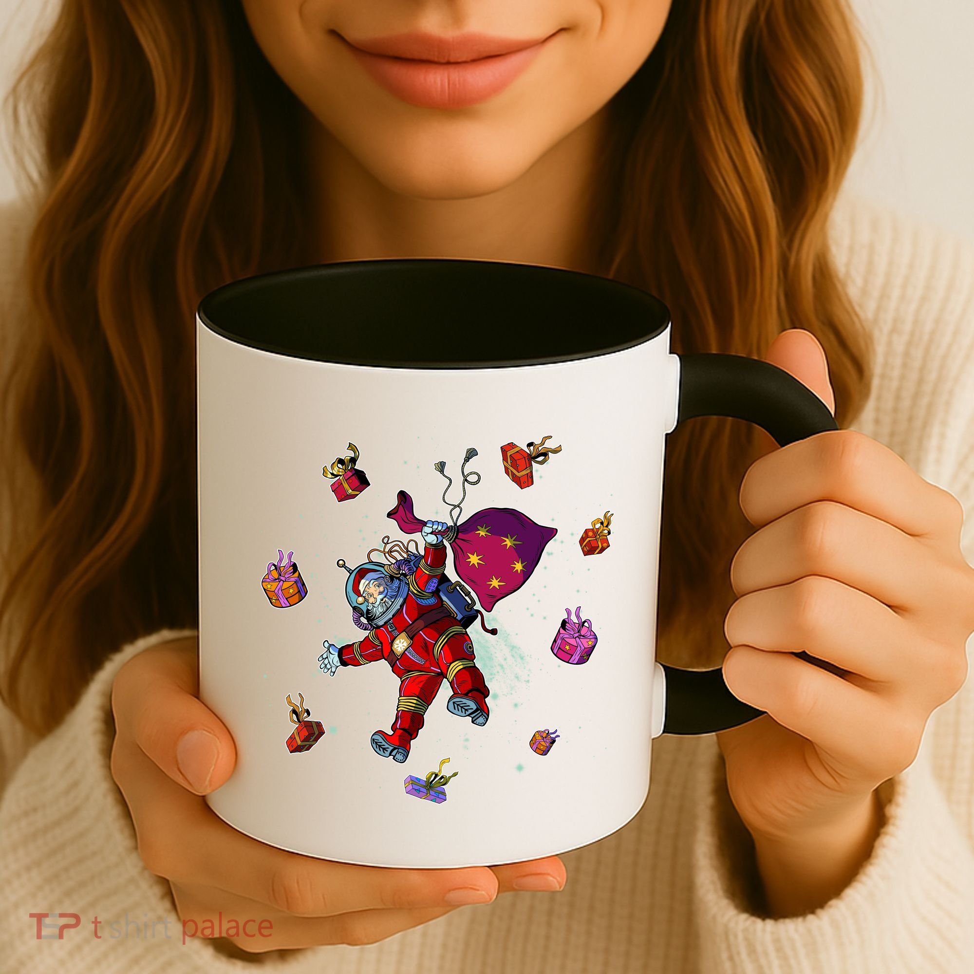 Outer Space Santa Christmas Astronaut  Coffee Mug