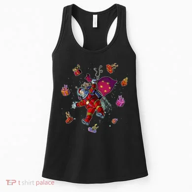Outer Space Santa Christmas Astronaut  Women's Tank Top
