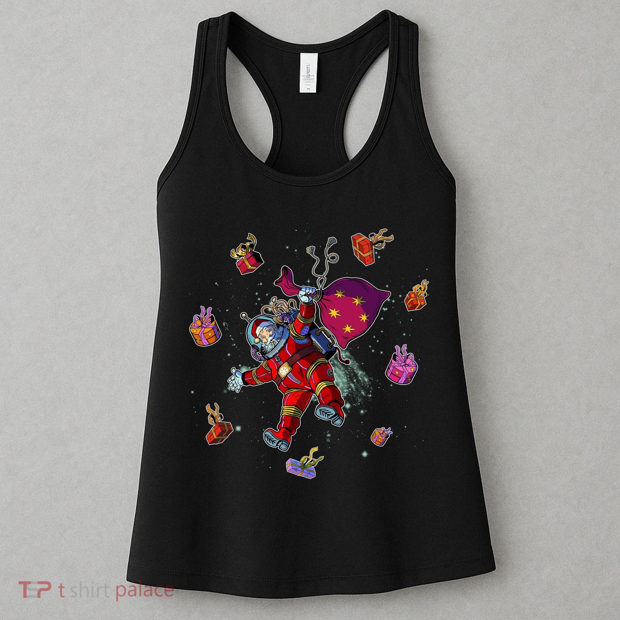 Outer Space Santa Christmas Astronaut  Women's Tank Top