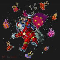 Outer Space Santa Christmas Astronaut  Tank Top thumb 6