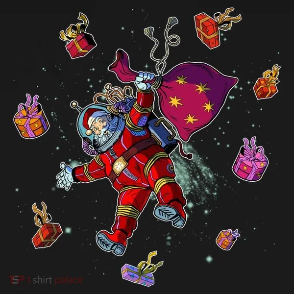 Outer Space Santa Christmas Astronaut  Tank Top