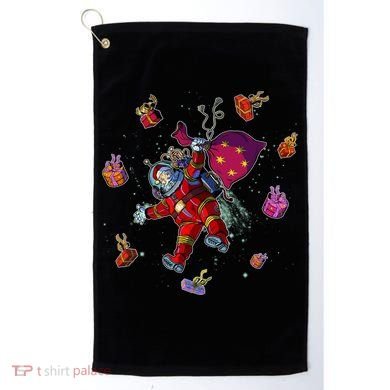 Outer Space Santa Christmas Astronaut  Golf Towel