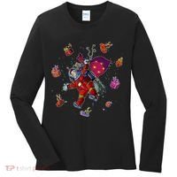 Outer Space Santa Christmas Astronaut  Women's Long Sleeve Shirt thumb 0