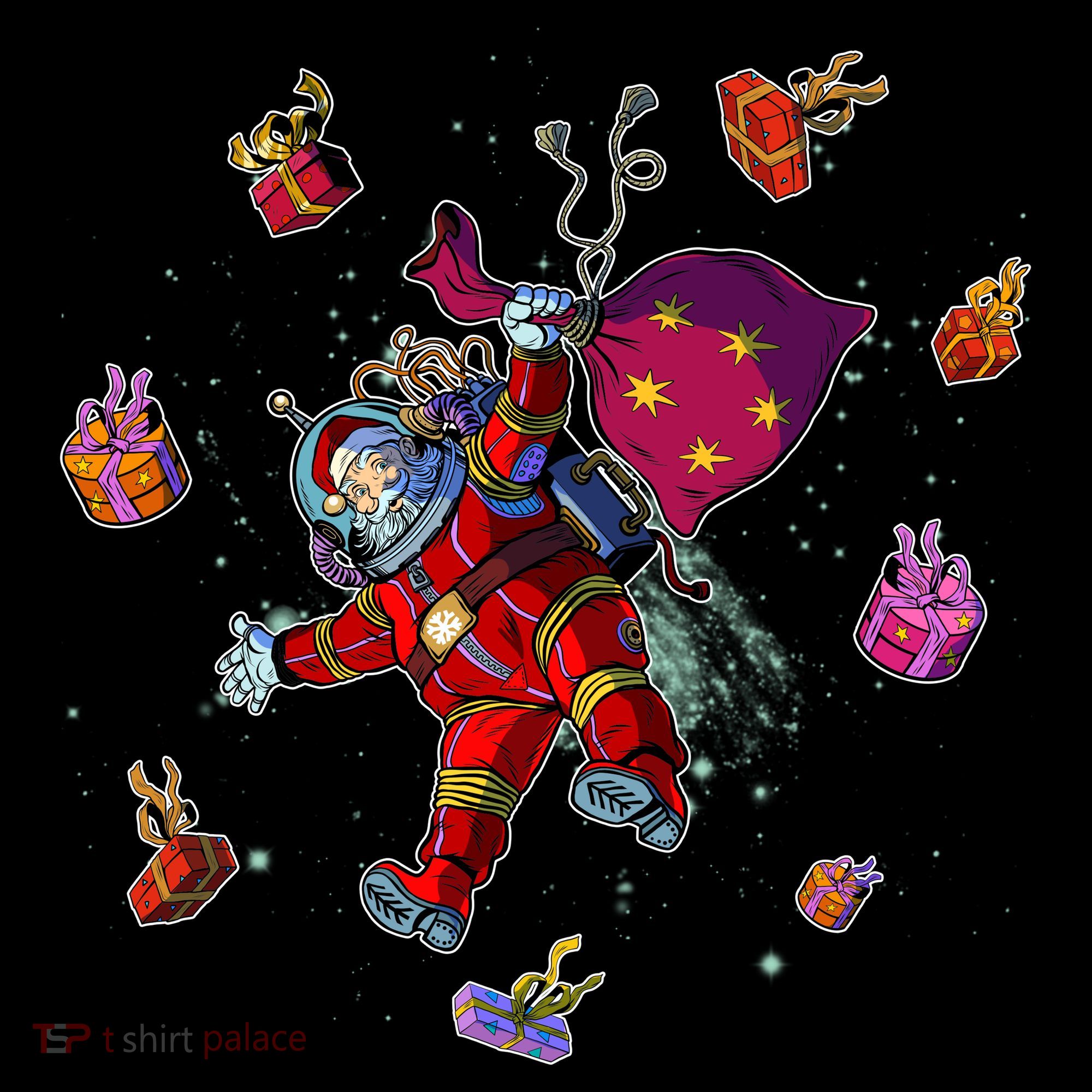 Outer Space Santa Christmas Astronaut  Tote Bag
