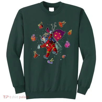 Outer Space Santa Christmas Astronaut  Sweatshirt