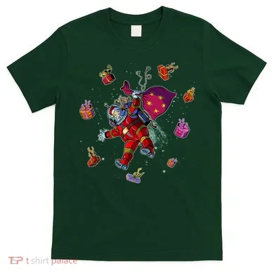 Outer Space Santa Christmas Astronaut  T-Shirt