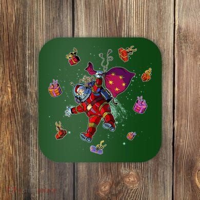 Outer Space Santa Christmas Astronaut  Coaster