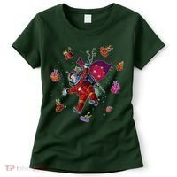 Outer Space Santa Christmas Astronaut  Women's T-Shirt thumb 0