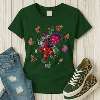 Outer Space Santa Christmas Astronaut  Women's T-Shirt thumb 3