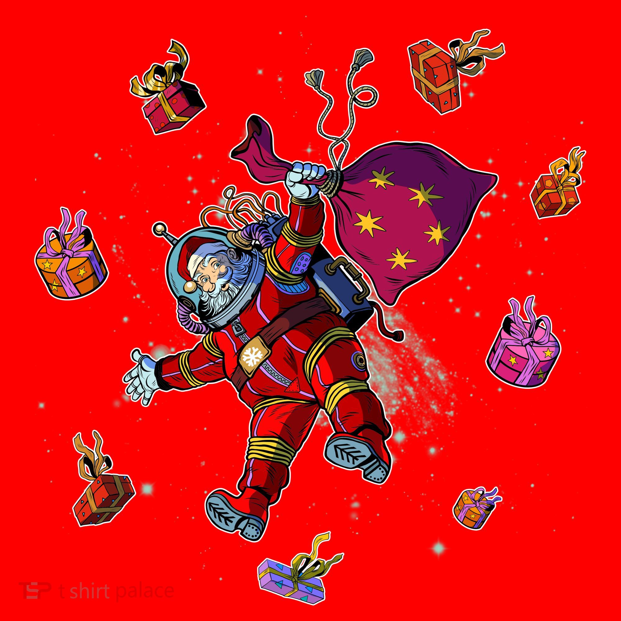 Outer Space Santa Christmas Astronaut  Santa Hat