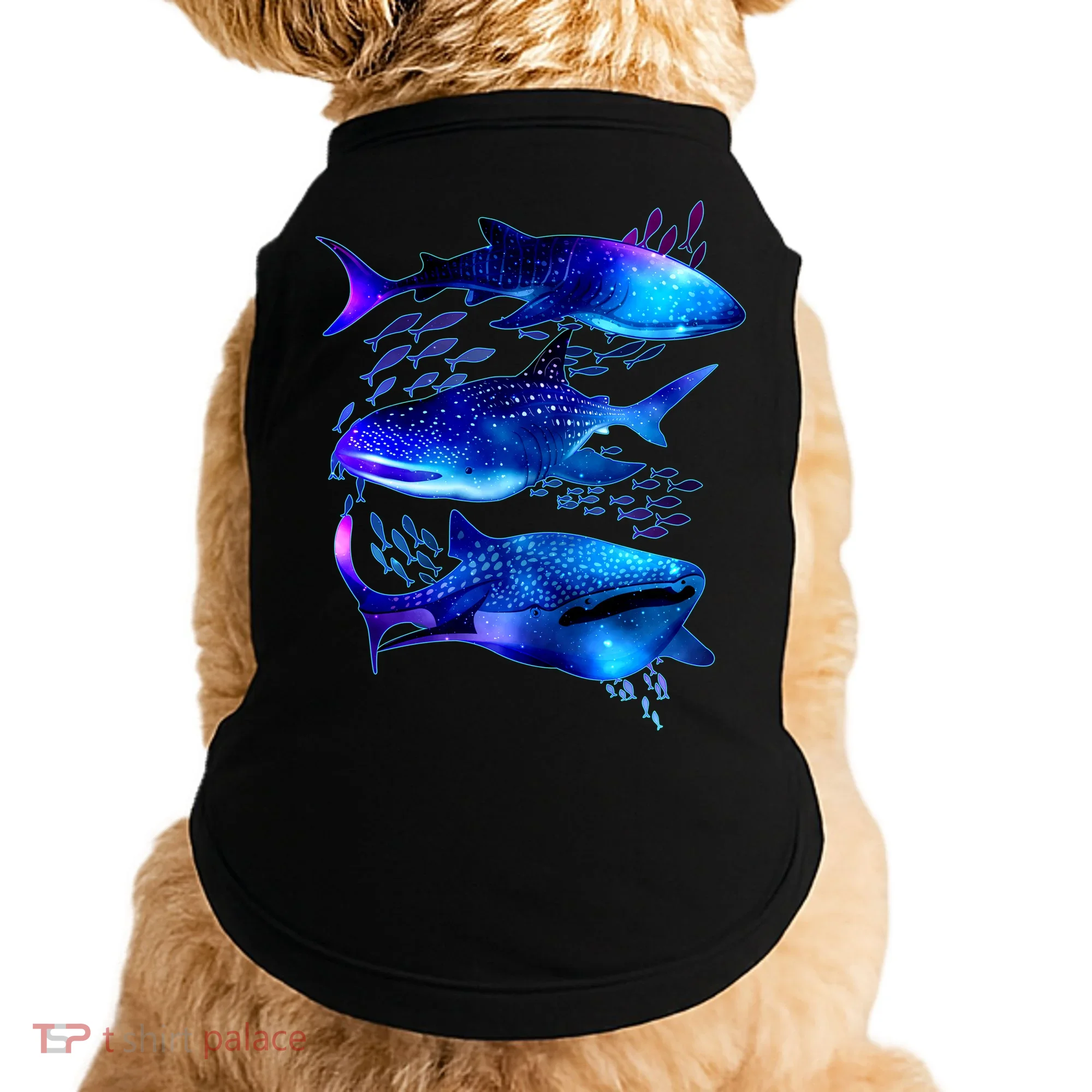 Outer Space Whale Sharks  Doggie Tank