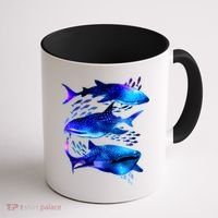 Outer Space Whale Sharks  Coffee Mug thumb 1