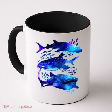 Outer Space Whale Sharks  Coffee Mug