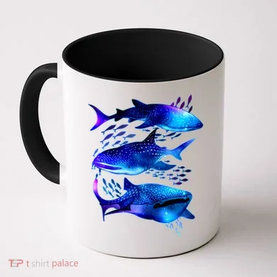 Outer Space Whale Sharks  Coffee Mug