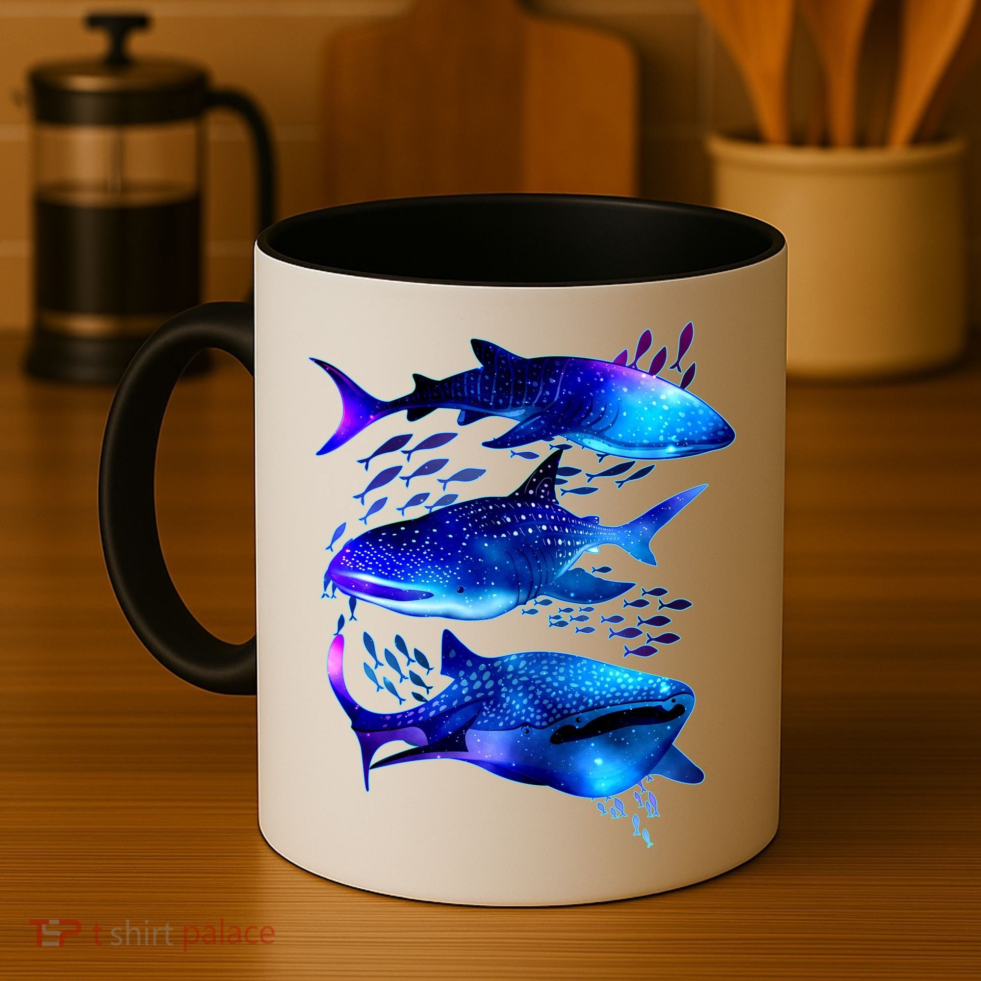 Outer Space Whale Sharks  Coffee Mug