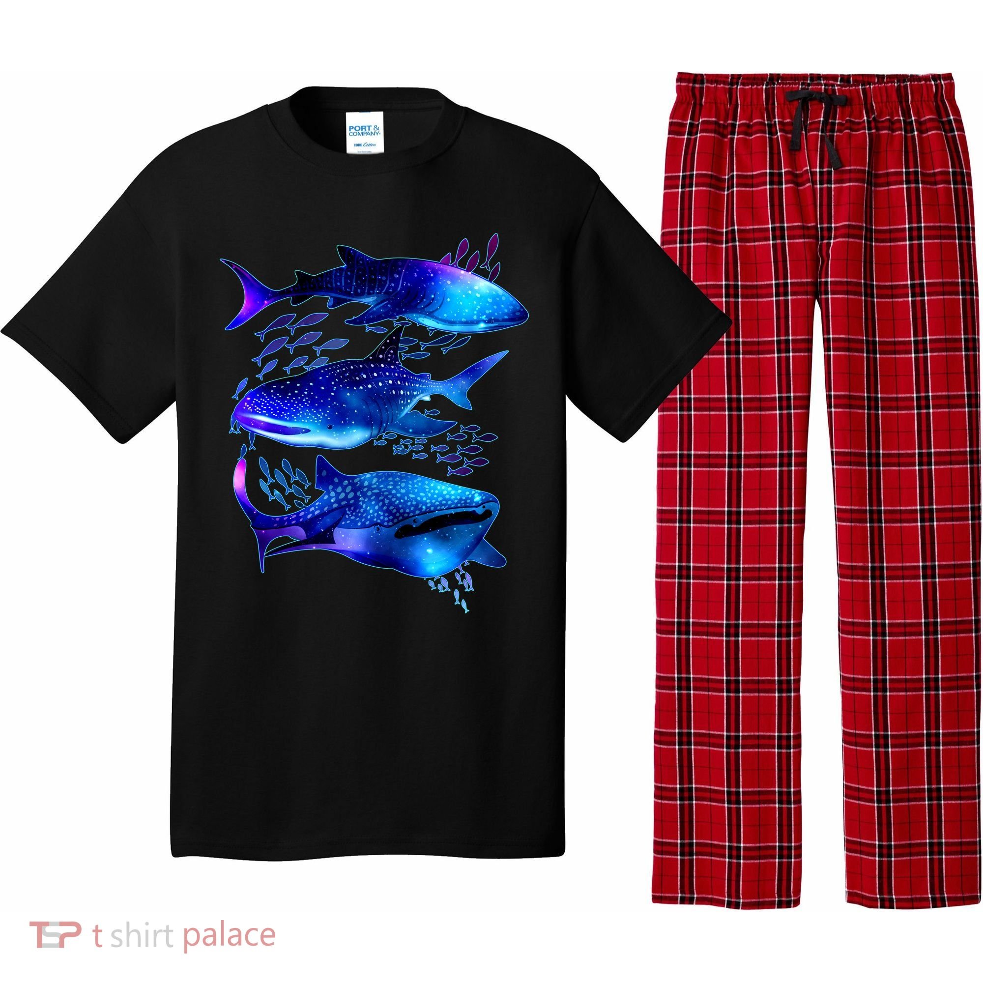 Outer Space Whale Sharks  Pajama Set