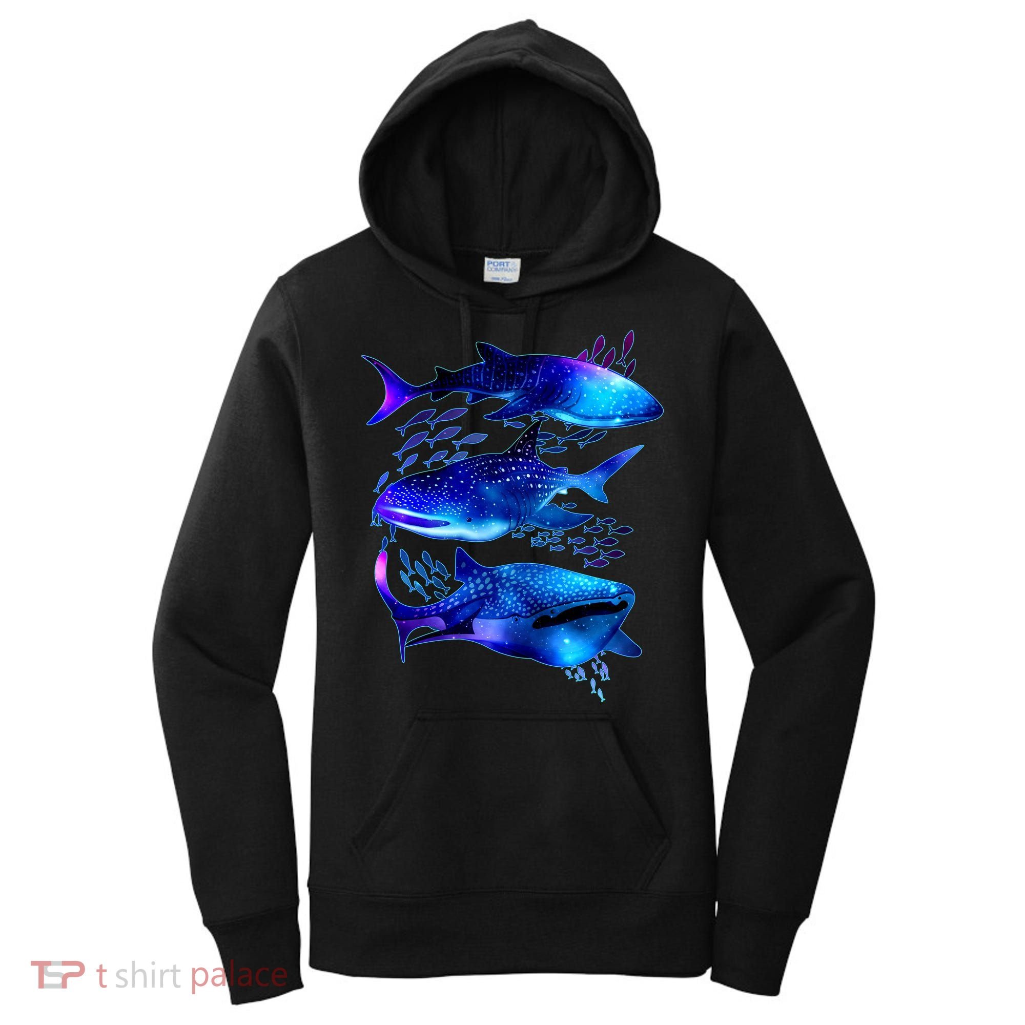Outer Space Whale Sharks  Women's Hoodie