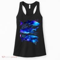 Outer Space Whale Sharks  Women's Tank Top thumb 0
