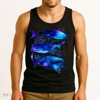 Outer Space Whale Sharks  Tank Top thumb 3
