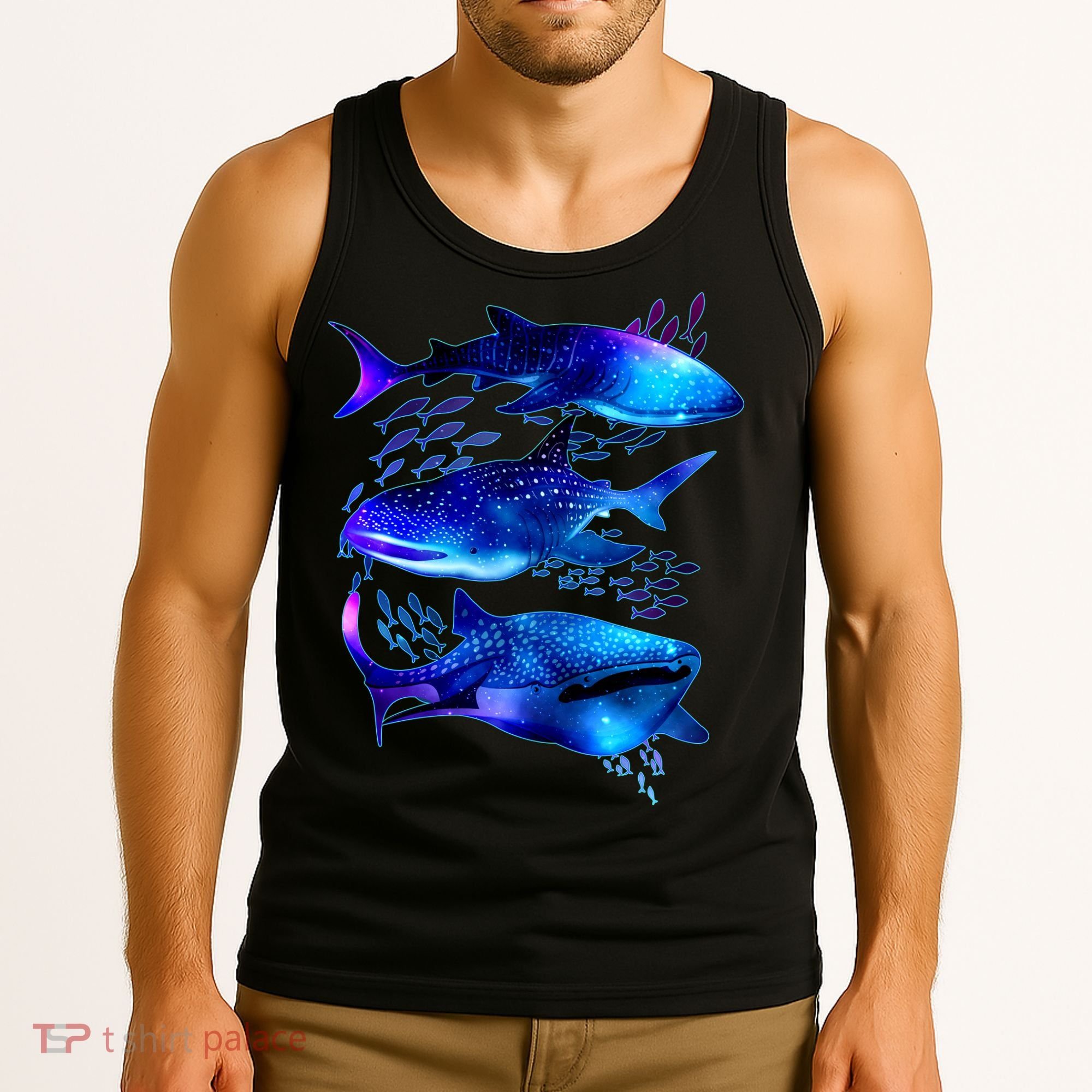 Outer Space Whale Sharks  Tank Top