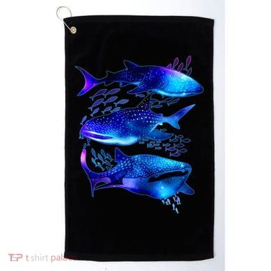 Outer Space Whale Sharks  Golf Towel