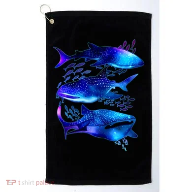Outer Space Whale Sharks Golf Towel