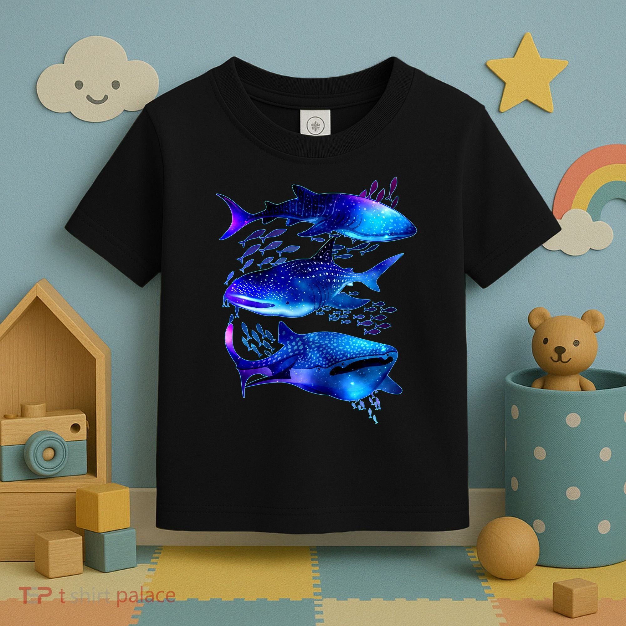 Outer Space Whale Sharks  Toddler T-Shirt
