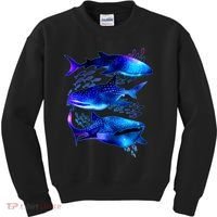 Outer Space Whale Sharks  Kids Sweatshirt thumb 0
