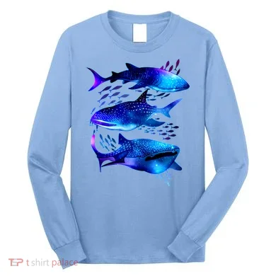 Outer Space Whale Sharks  Long Sleeve Shirt