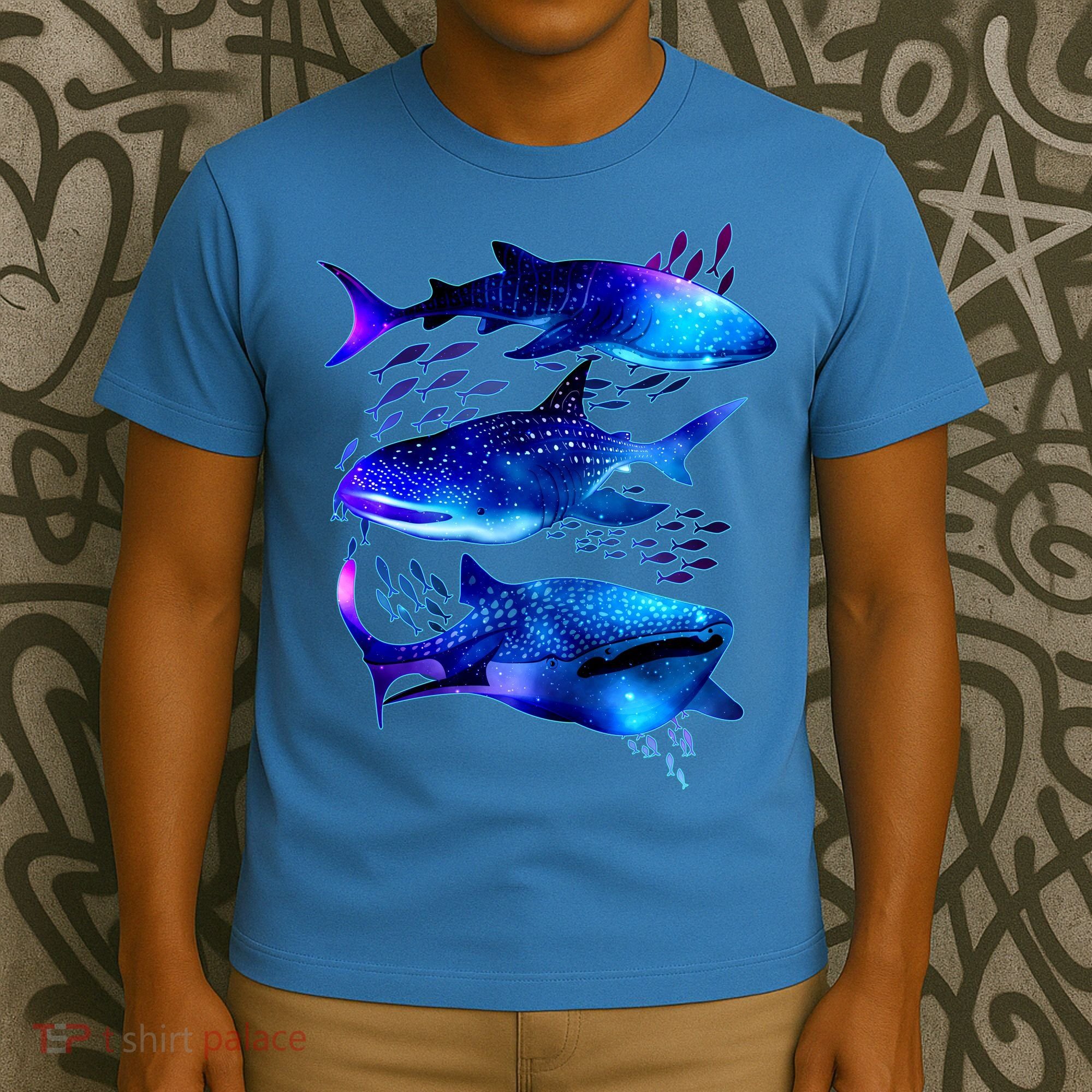 Outer Space Whale Sharks  T-Shirt