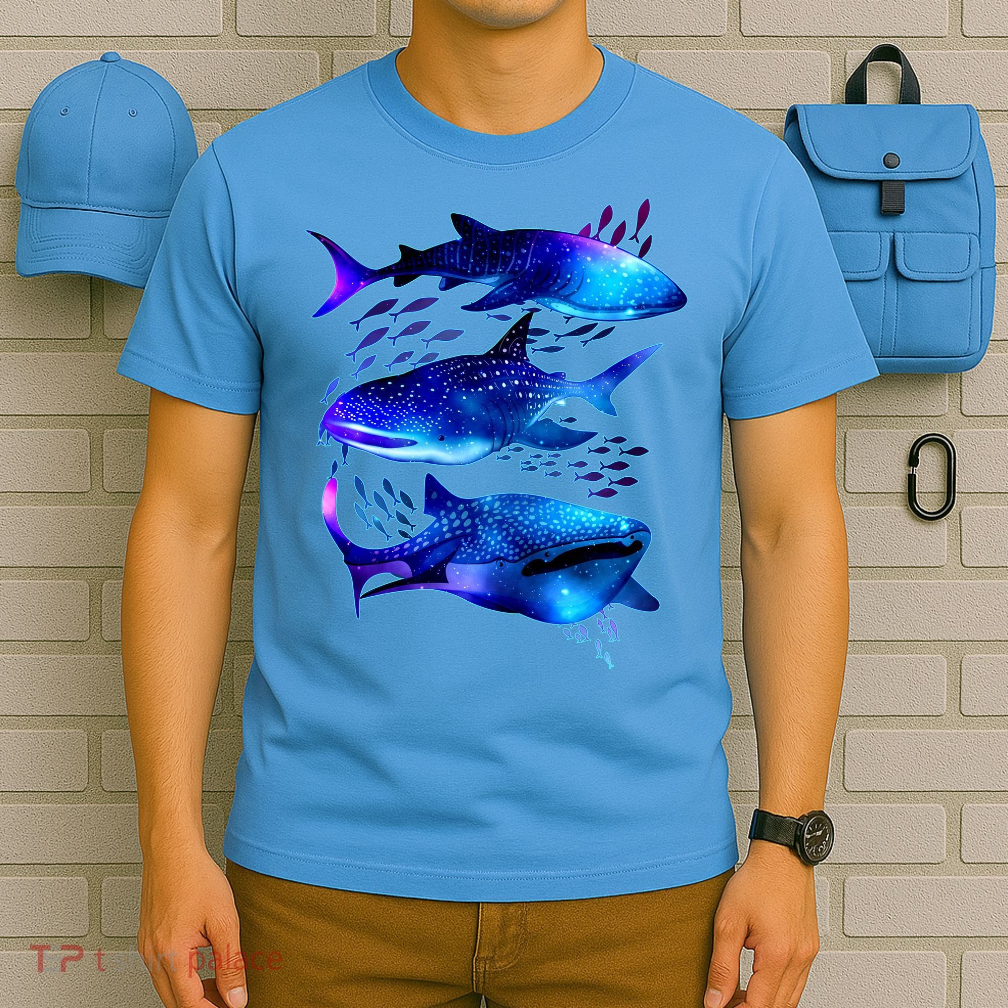 Outer Space Whale Sharks  T-Shirt