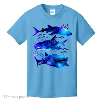 Outer Space Whale Sharks  Kids T-Shirt