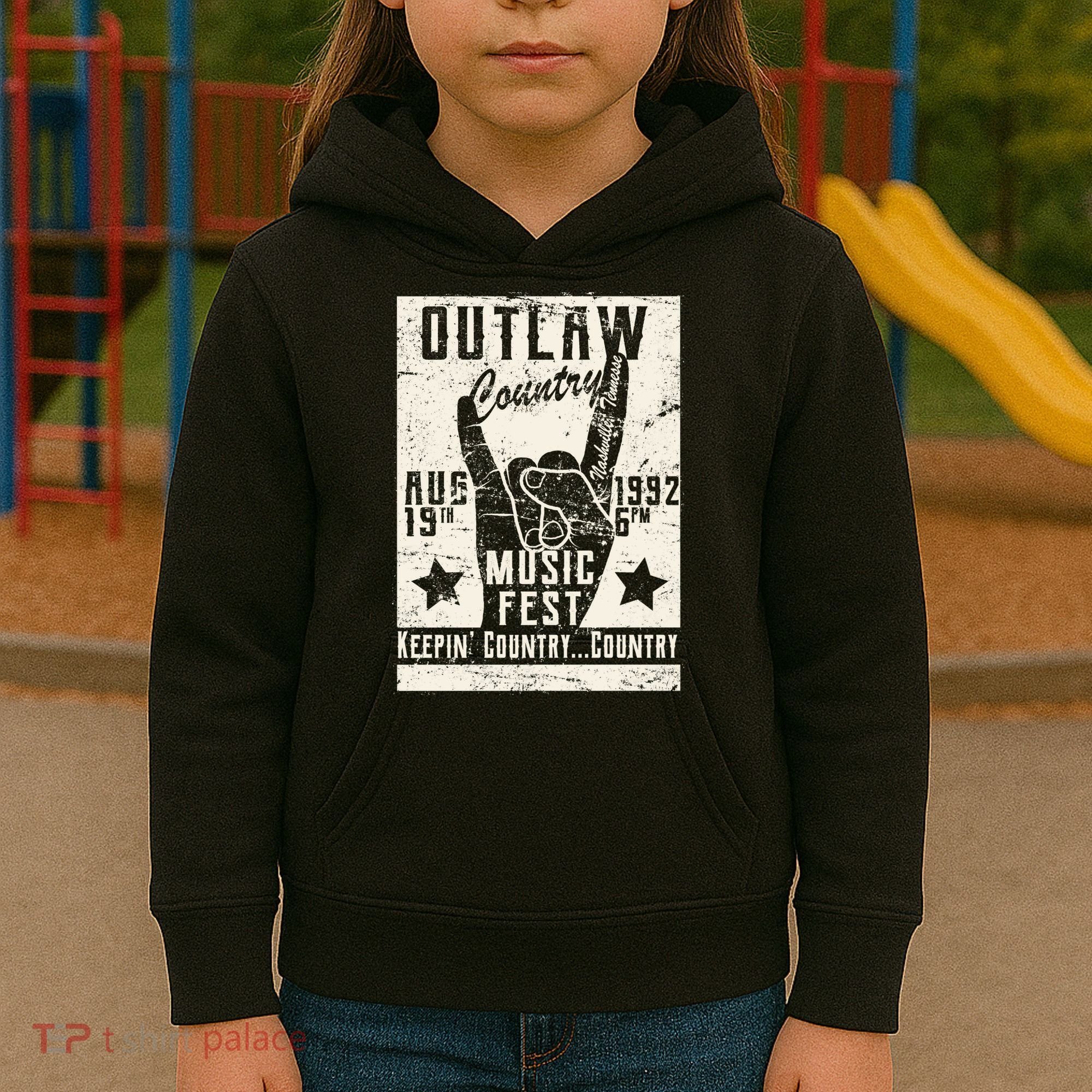 Outlaw Country Music Fest Nashville Kids Hoodie