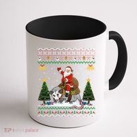 Opossum Ugly Xmas Gift Santa Riding Opossum Christmas Gift Coffee Mug thumb 1