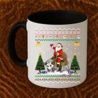 Opossum Ugly Xmas Gift Santa Riding Opossum Christmas Gift Coffee Mug thumb 2