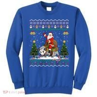 Opossum Ugly Xmas Gift Santa Riding Opossum Christmas Gift Sweatshirt thumb 0
