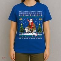 Opossum Ugly Xmas Gift Santa Riding Opossum Christmas Gift T-Shirt thumb 4
