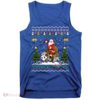 Opossum Ugly Xmas Gift Santa Riding Opossum Christmas Gift Tank Top thumb 0