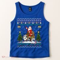 Opossum Ugly Xmas Gift Santa Riding Opossum Christmas Gift Tank Top thumb 2