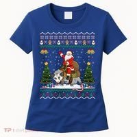 Opossum Ugly Xmas Gift Santa Riding Opossum Christmas Gift Women's T-Shirt thumb 0