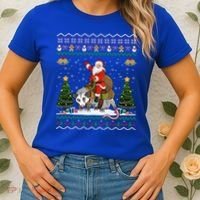 Opossum Ugly Xmas Gift Santa Riding Opossum Christmas Gift Women's T-Shirt thumb 2