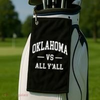 Oklahoma Vs All YAll Golf Towel thumb 2