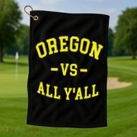 Oregon Vs All Yall Golf Towel thumb 1
