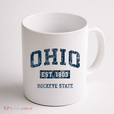 Ohio Vintage Athletic Sports Coffee Mug back
