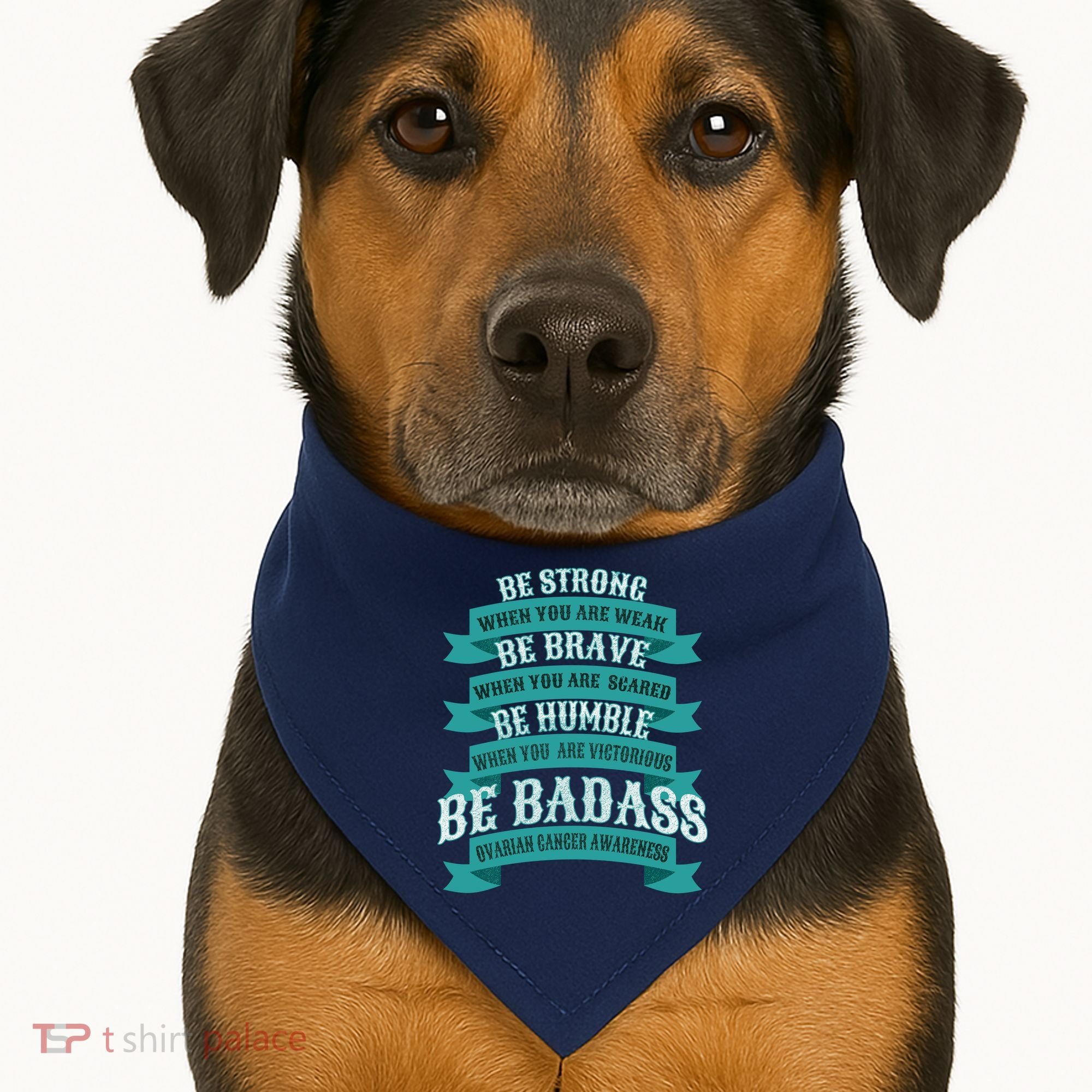 Ovarian Cancer Awareness USA-Made Doggie Bandana