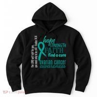 Ovarian Cancer Awareness Hope Faith Love Hoodie thumb 0